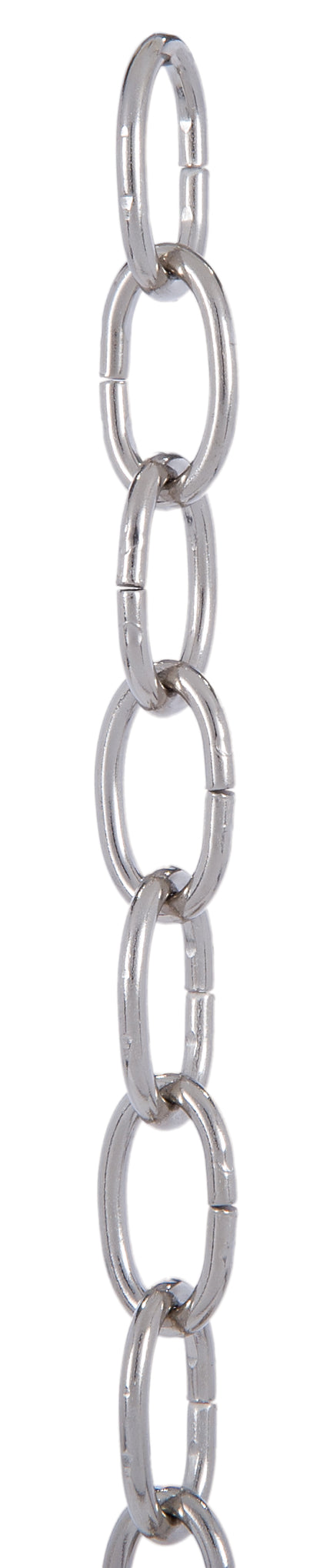 Satin Nickel Finish, 5 Gauge Oval Steel Lamp Chain