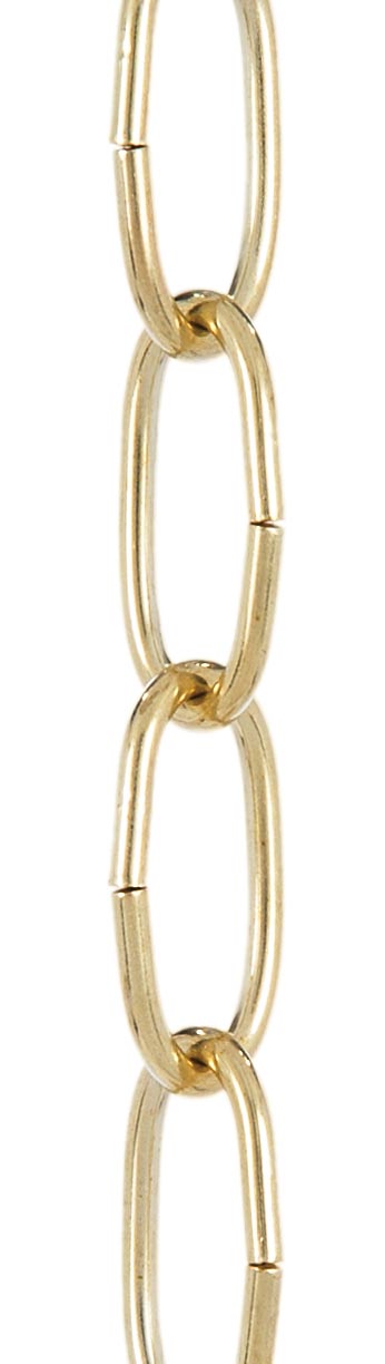 Brass Plated Steel, 10 Gauge Oval Chain