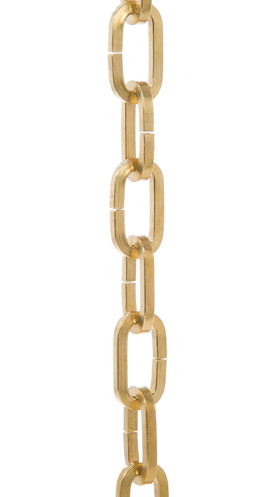 Sold By The Yard Solid Brass Square Rod Oval Chain, Unfinished