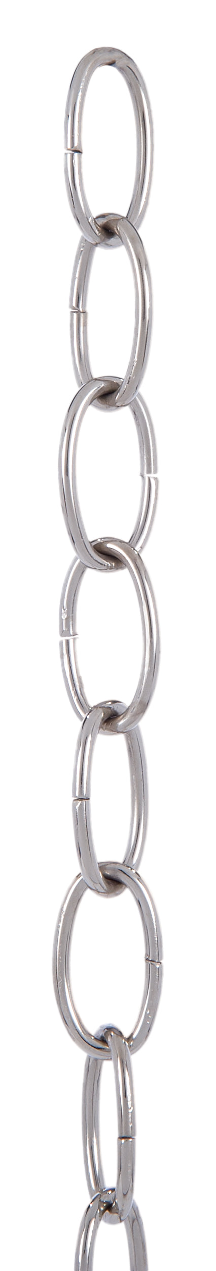 Nickel Plated Brass, Large Loop 8 Gauge Oval Chain