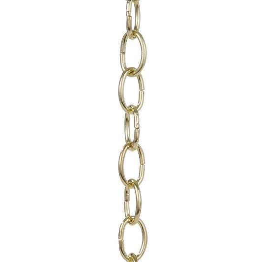 Baby Oval Steel Lamp Chain, 3/4" X 5/8" Links (13010)