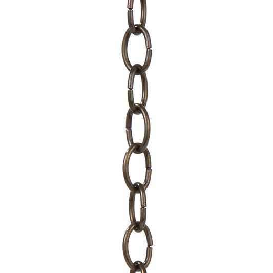 Baby Oval Steel Lamp Chain w/Antique Finish, 3/4" X 5/8" Links (13010A)