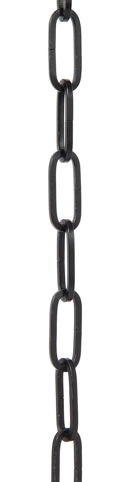 8 Gauge Satin Black Finish Steel Oval Chain
