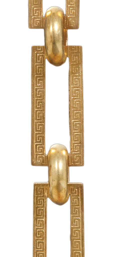 Hand Made Greek Key Solid Brass Chain
