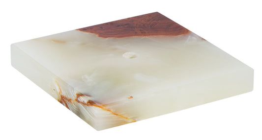 Light Green Onyx Square Base or Break, Choice of Size 3 to 6" Dia.
