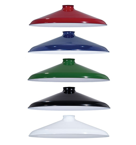 14" Industrial Style Metal Lampshades, 2-1/4 inch Lip Fitter - Choice of Color