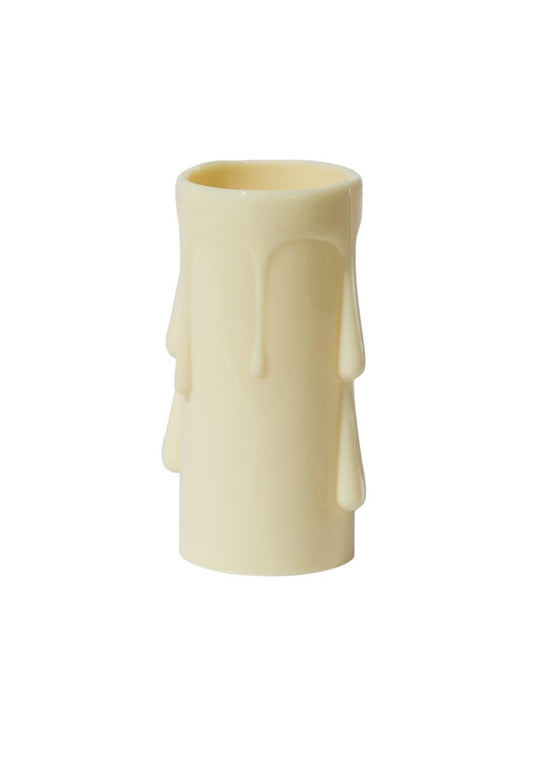 2 Inch Tall Ivory Color Plastic Candelabra Candle Cover