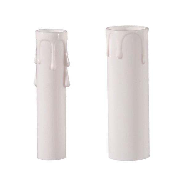 4" White Color Plastic Candle Cover with Drips, CANDELABRA & MEDIUM
