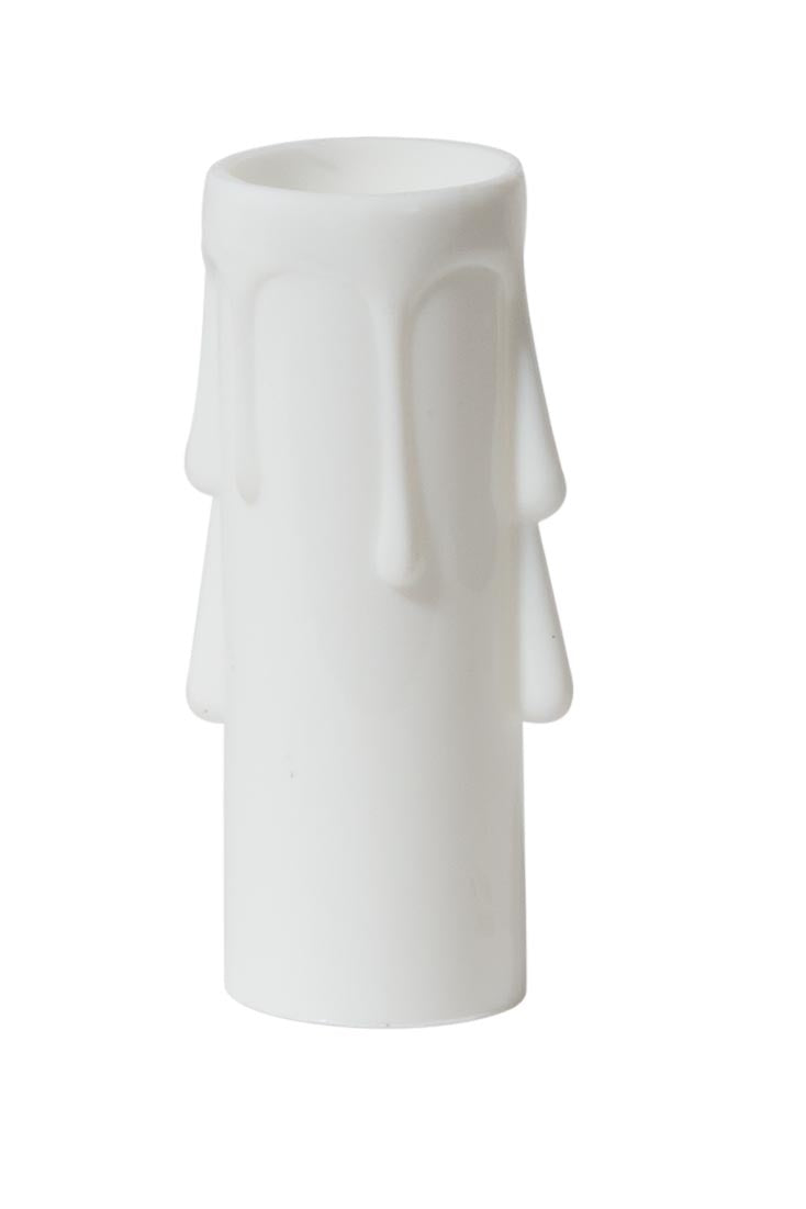 2-1/2 Inch Tall White Color Plastic Candelabra Sized Candle Cover