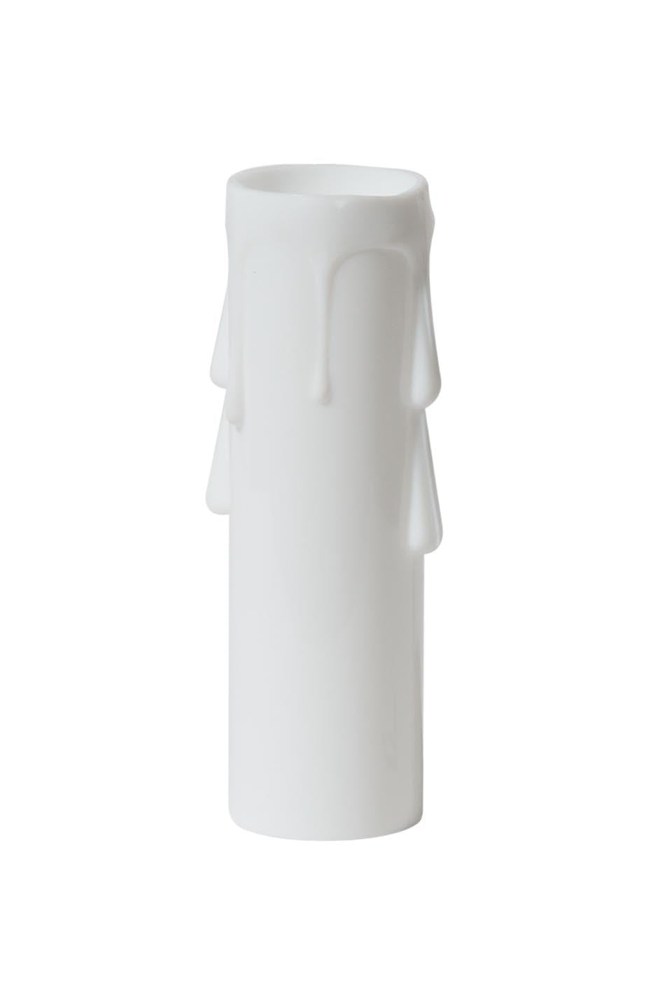 White Color Plastic Candelabra Candle Cover, 3 or 4 Inch Sizes