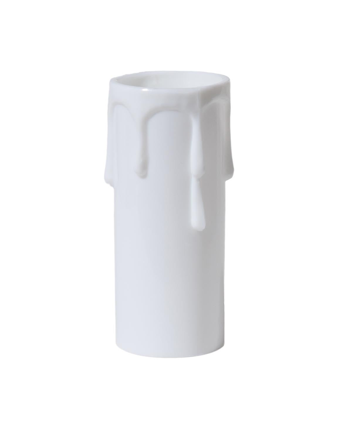 White Color Medium Sized Candle Cover, 3 or 4 Inch Sizes