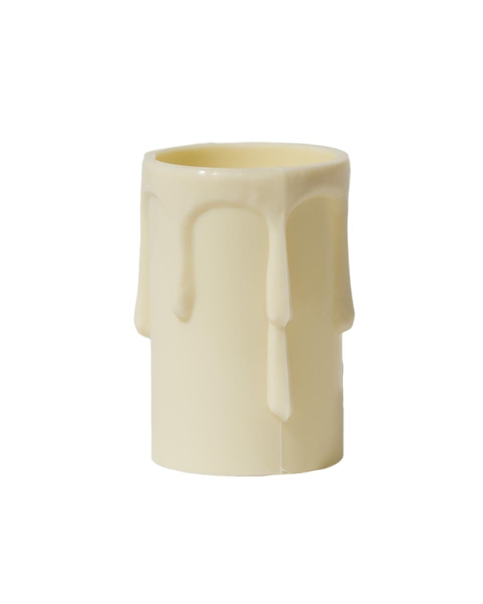 2 Inch Tall Ivory Plastic Medium Sized Candle Cover