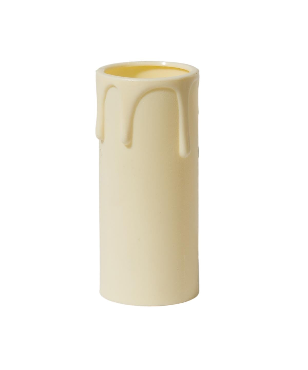 3 Inch Tall Ivory Plastic Medium Sized Candle Cover 