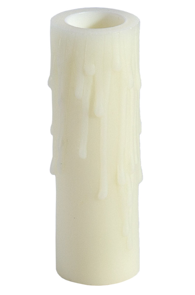 4" Tall Extra Wide Ivory Polybeeswax Candle Cover, CANDELABRA Size