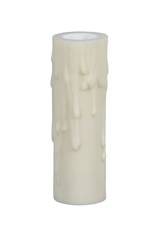 4" or 6" Tall Extra Wide Off White Polybeeswax Candle Cover, CANDELABRA Size 