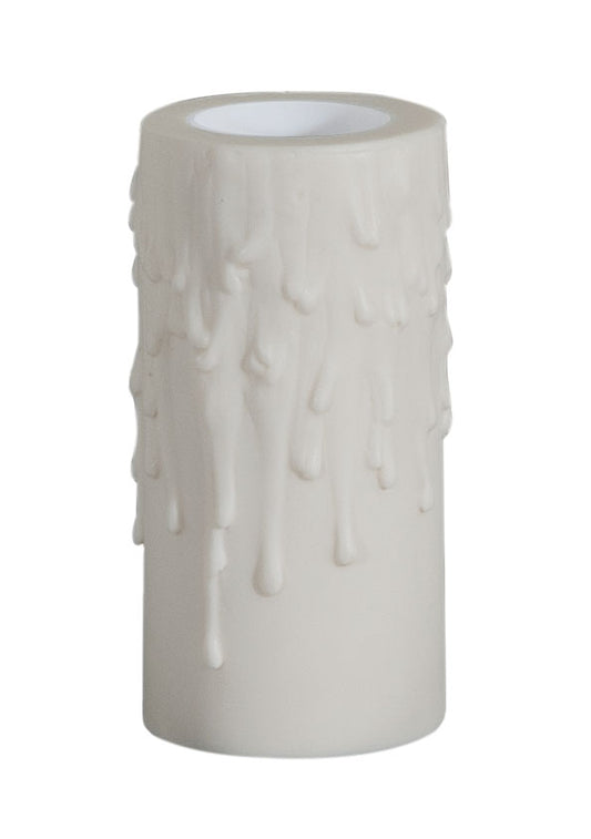 Off White Super Wide PolyBeesWax Candle Cover, Choice of 4" or 6" Height, MEDIUM Size (1.25"I.D.)