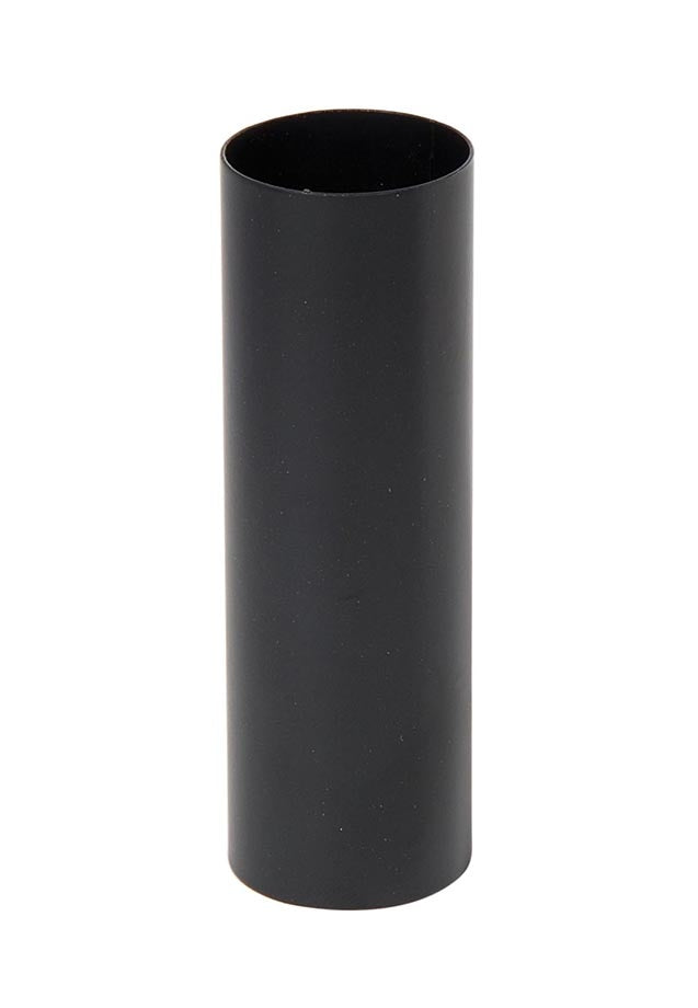 Seamless Satin Black Steel Medium E-26 Size Candle Cover, Choice of Size