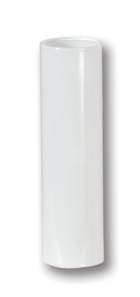 4" White Glass E14 Candle Cover - EURO Size.