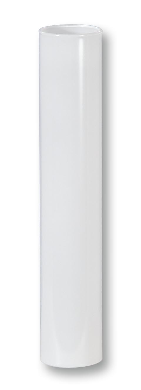 6" White Glass E14 Candle Cover - EURO Size.