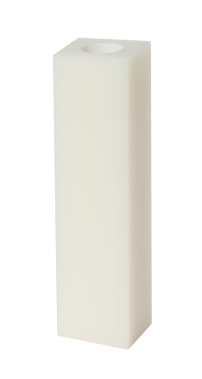 1-1/2 Inch Square White Polybeeswax Candelabra Size Candle Covers, Choice of Height