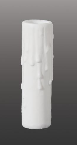Matte White Color PolyBeesWax CANDELABRA size (7/8" I.D.) Candle Cover, Choice of 4" or 6" Sizes