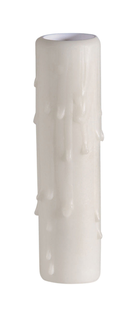 Ivory PolyBeesWax CANDELABRA Size (7/8"I.D.) Candle Cover, Choice of Size