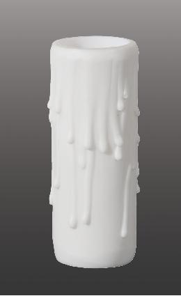 Matte White Color Polybeeswax MEDIUM Base Candle Cover, Choice of 4" or 6" Sizes