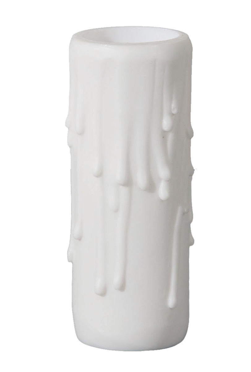 Matte White Color Polybeeswax MEDIUM Base Candle Cover, Choice of 4" or 6" Sizes