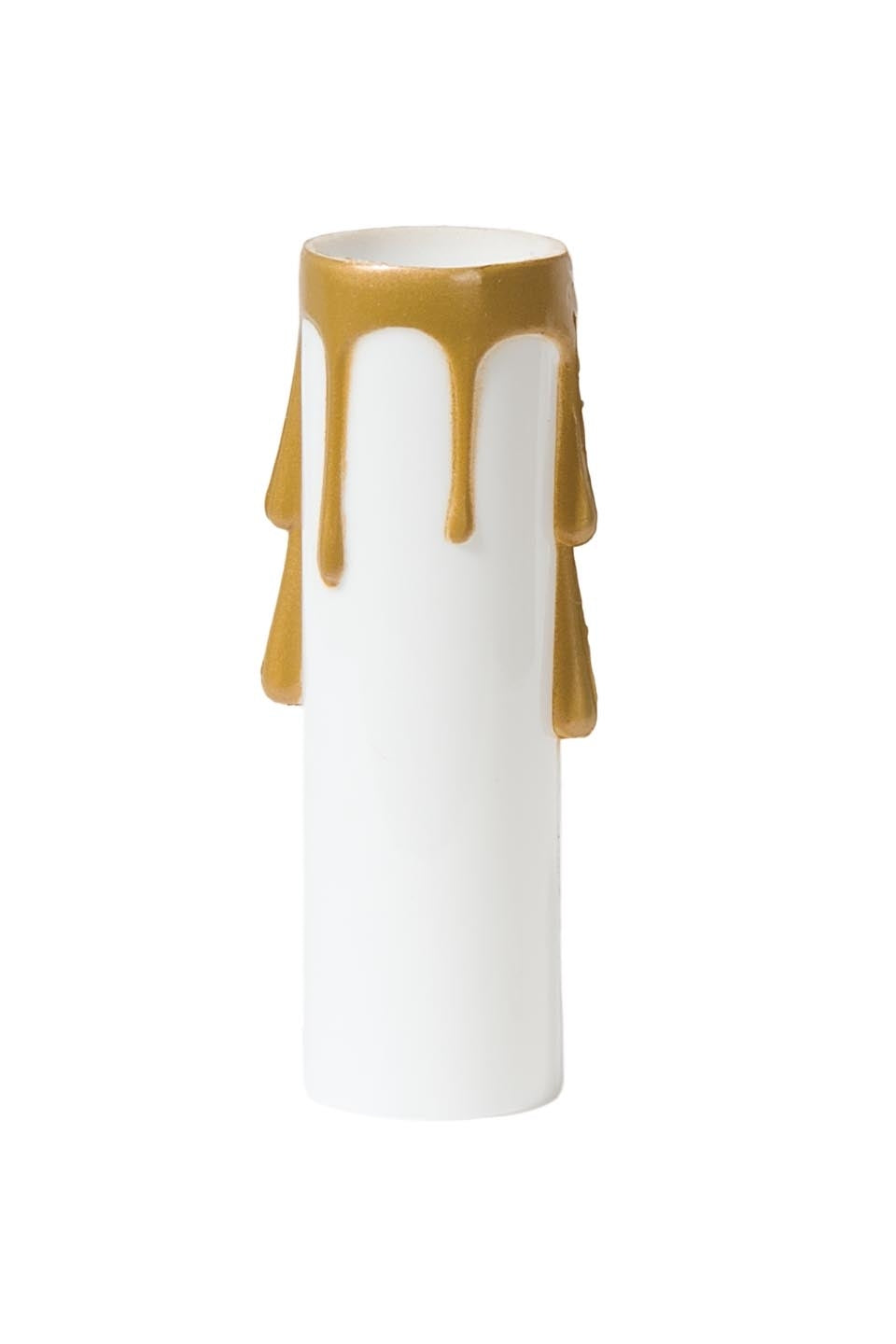 3 Inch Tall White Color Plastic Candelabra Size Candle Cover with Drips