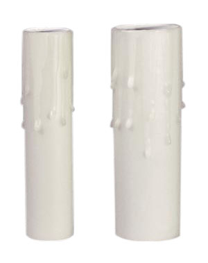 Ivory Color Beeswax Candle Cover, Choice of CANDELABRA or MEDIUM  Base, 4" & 6" Sizes