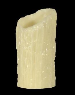 Resin Large Diameter Ivory Color "Melting" Candle Cover, Choice of Size