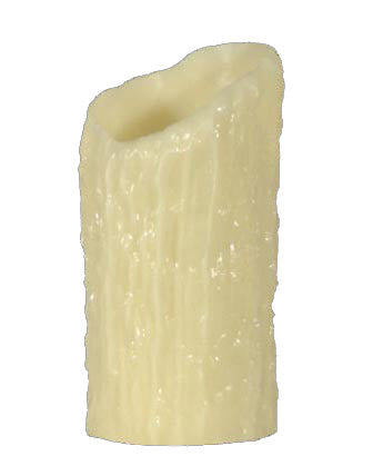 Resin Large Diameter Ivory Color "Melting" Candle Cover, Choice of Size