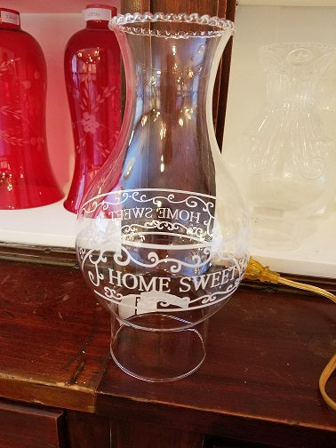 3" Fitter, 8-3/4" Tall "Home Sweet Home" Chimney Globe