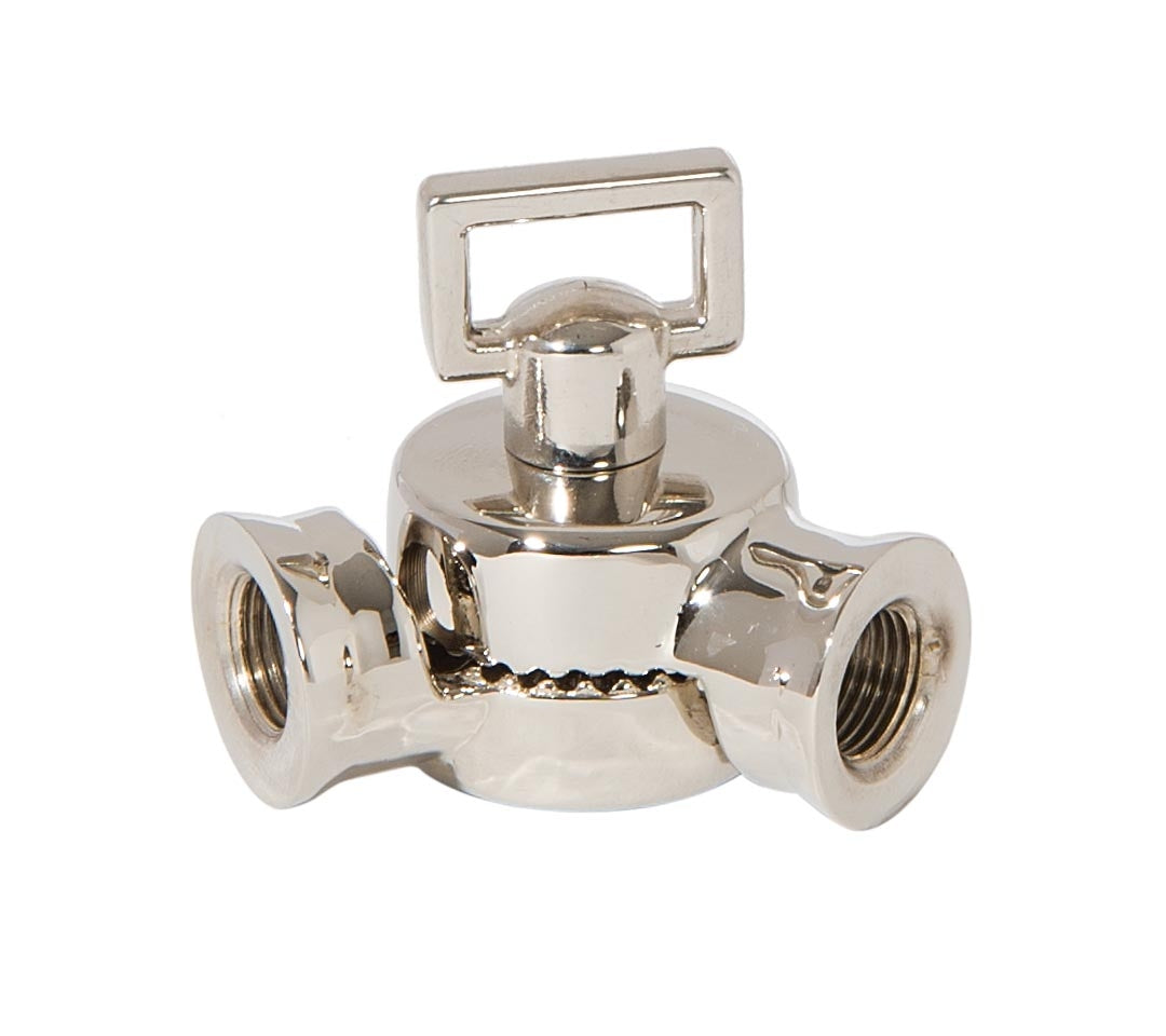1-11/16 Inch Tall Nickel Plated Finish Die Cast Swivel With Teeth and Key, 1/8F 