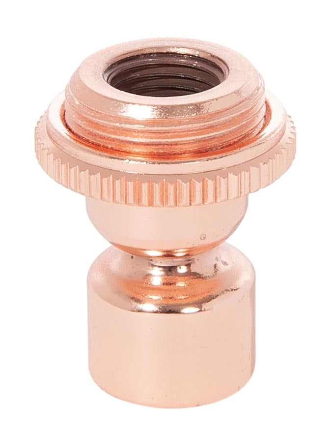 1-1/2 Inch Tall Polished Copper Brass Hang Straight Swivel with Screw Collar, 1/4F