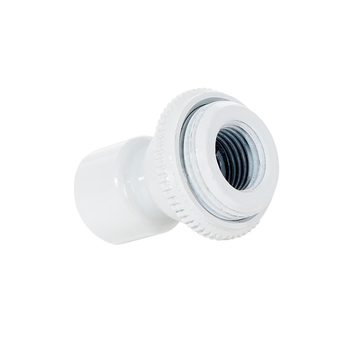 1-1/2 Inch Tall White Enamel Hang Straight Swivel with Screw Collar, 1/4F