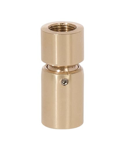 1-1/4 Inch Tall Unfinished Hang Straight Brass Swivel, 1/8F x1/8F