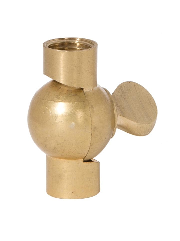 1-11/16 Inch Tall Unfinished Die Cast Brass Swivel with Key, 1/4F