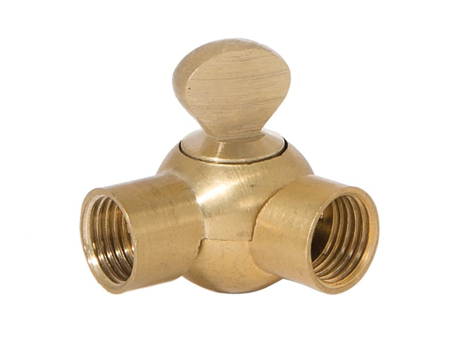 1-11/16 Inch Tall Unfinished Die Cast Brass Swivel with Key, 1/4F