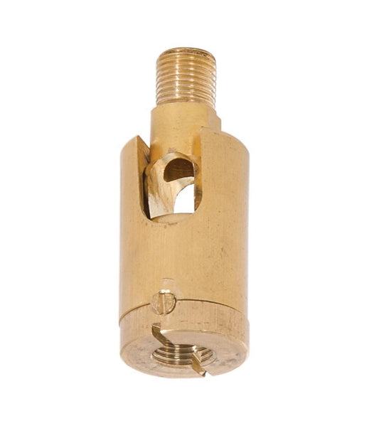 2 Inch Long Adjustable Unfinished Die Cast Brass Swivel, Male and Female 1/8IPS Threads