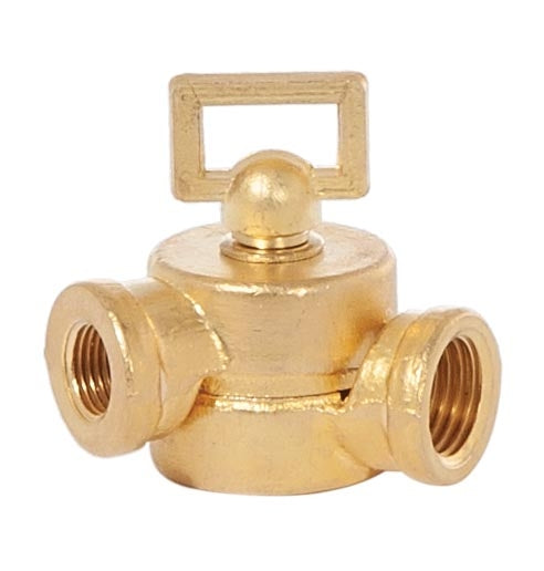 1-11/16 Inch Tall Unfinished Die Cast Brass Swivel, No Teeth, 1/4F X 1/8F 