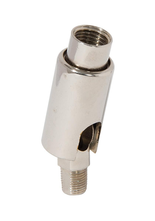 2-1/2 Inch Tall Nickel Plated Adjustable Brass Swivel, 1/8M X 1/4F