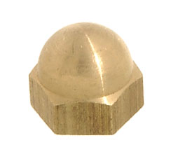 8-32F Solid Brass Canopy Cap Nut