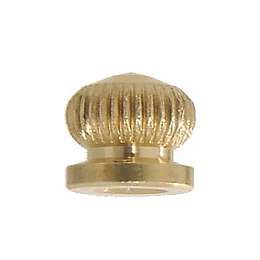 8-32 Knurled Brass Canopy Knob, 5/16" diameter, Your Choice of Unfinished Brass or Burnished & Lacquered