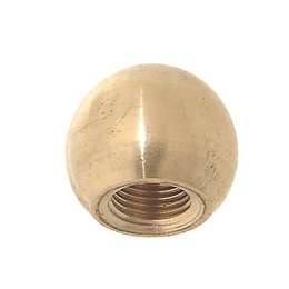 Turned Brass Ball Finial, your choice of 3/4" or 1" diameter and Tap 1/8F or 1/4F