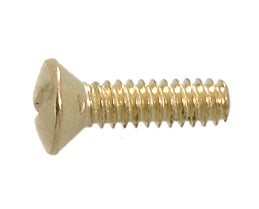 1/2" Brass Plated Steel Screw For Switch Plates, 6-32 thread