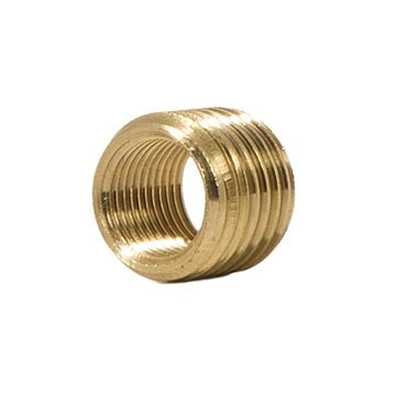 9/16 Inch Long Unfinished Brass Reducer, 1/4M X 1/8F