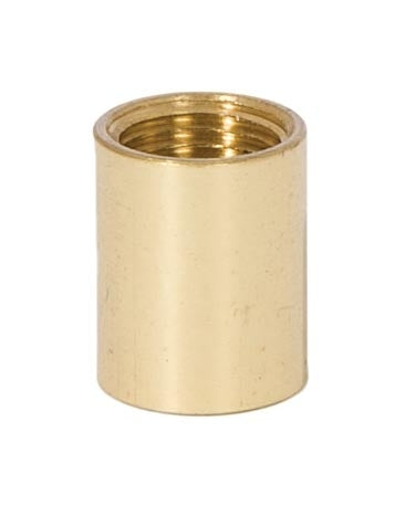 9/16 Inch Tall Burnished & Lacquered Brass Coupling, 1/8F