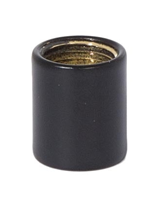 9/16 Inch Tall Satin Black Brass Lamp Coupling, 1/8F Tap