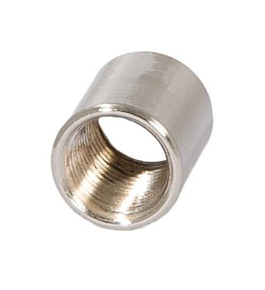 9/16 Inch Tall Nickel Plated Brass Lamp Coupling, 1/8F Tap
